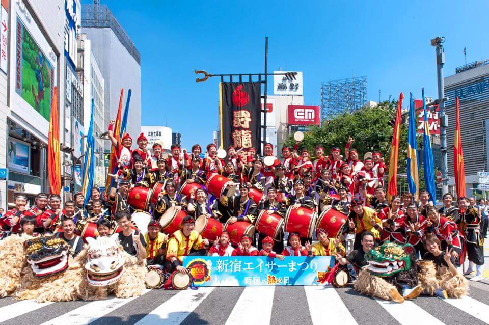 新宿エイサーまつり2014　昇龍祭太鼓